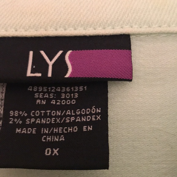 Mint green jean jacket, size 14 - Picture 2 of 3